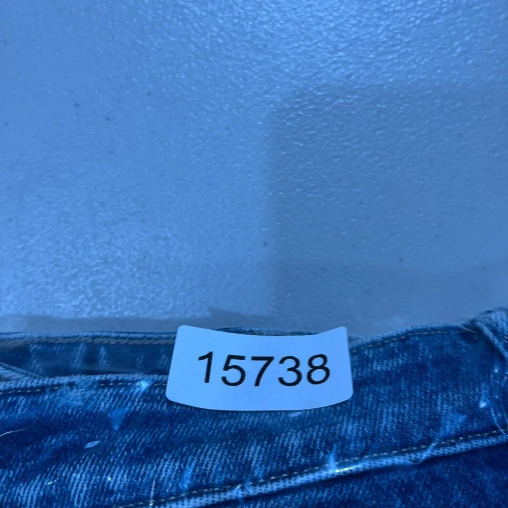American Eagle Jeans Womens 8 Blue Mom Stretch High Rise Distressed Denim Skater